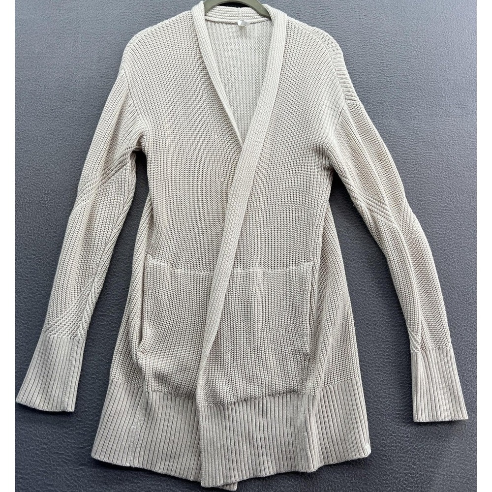 Lululemon Sit In Silence Cardigan Sweater Women's XS/S Beige Cashmere Blend